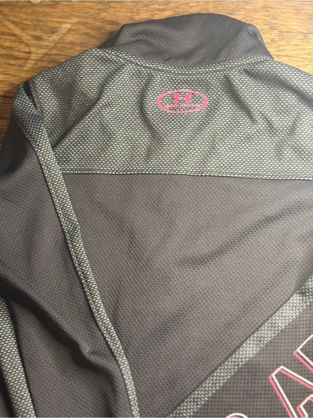 Under Armour Girls HeatGear Tech 1/2 Zip Pullover Gray Pink Size YMD Medium - Picture 7 of 9